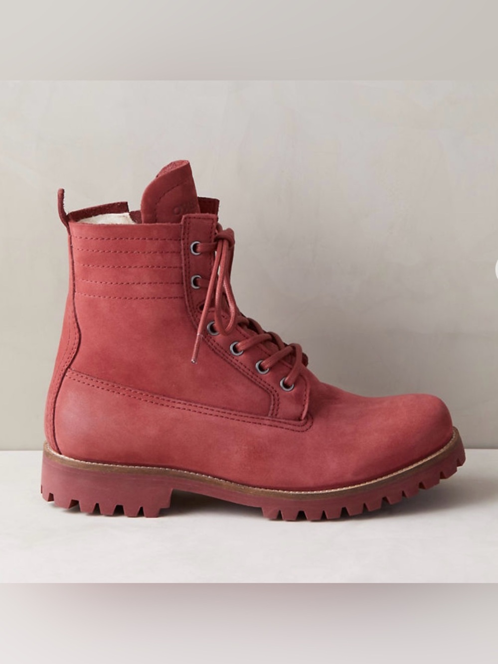 Overland Trista Shearling-Lined Waterproof Leather Hiker Boots Womens